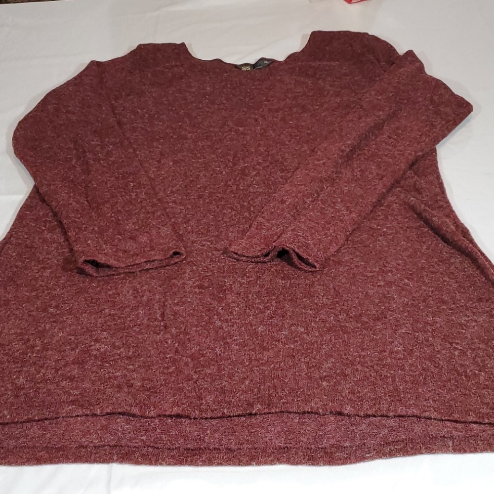 SJS women's tunic size XL burgundy